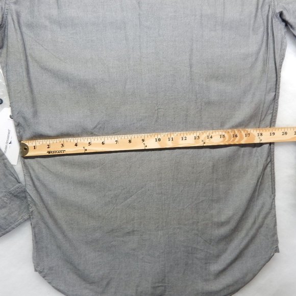 Long Sleeve Button Down Shirt Size M Mens Modern Amusement PacSun Gray - Picture 4 of 11